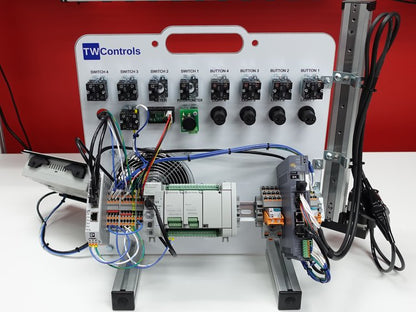 TW Controls - Allen Bradley Micro850 PLC Trainer with AC Drive, Linear Motion Control Servo, HMI