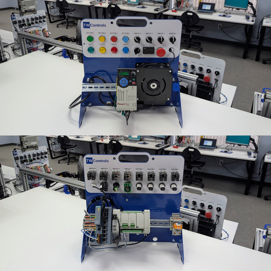 TW Controls - Allen Bradley Micro850 PLC Trainer with Analog, AC Drive, Motor