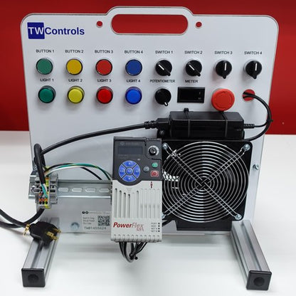 TW Controls - Allen Bradley Micro820 PLC Trainer with Analog, AC Drive, Motor