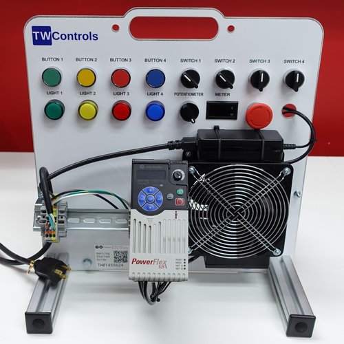 TW Controls - Allen Bradley Compactlogix PLC Trainer with AC Drive, Motor