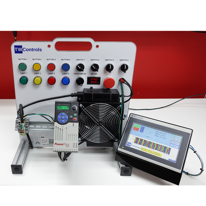 TW Controls - Allen Bradley Compactlogix PLC Trainer with AC Drive, Motor, HMI