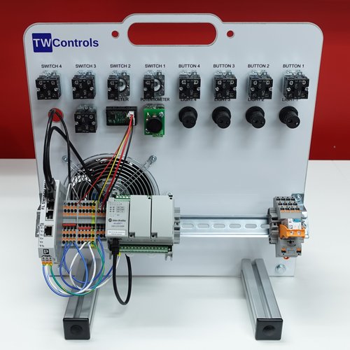 TW Controls - Allen Bradley Micro820 PLC Trainer with Analog, AC Drive, Motor